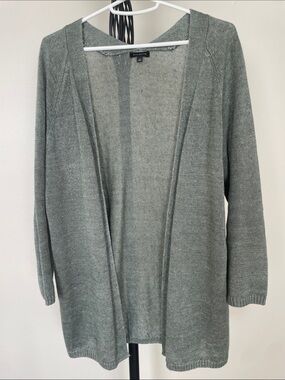 Talbots Open-Front Cardigan in Sage Green